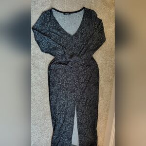 UK2LA Black Floral Lace Maxi Dress SZ. M